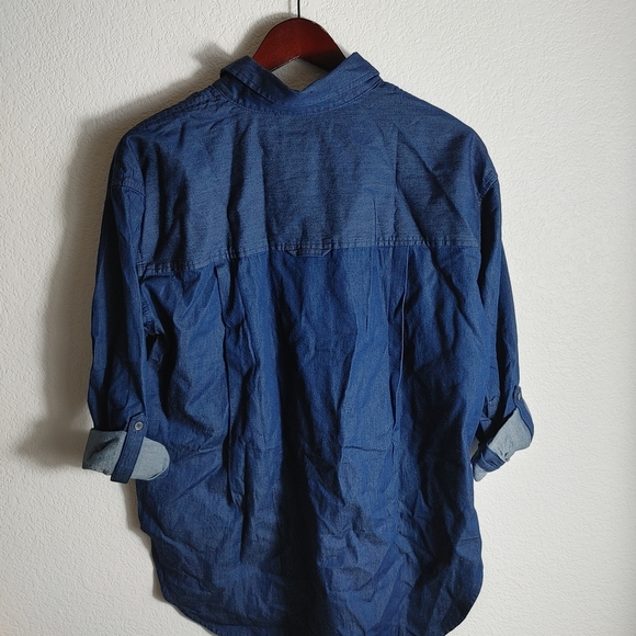 Gloria Vanderbilt Womens Long Sleeve Regular Fit Button-Down Shirt - Picture 3 of 9